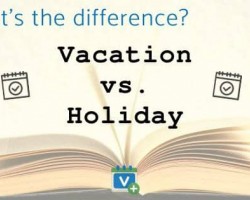 What is the difference between holiday and vacation?