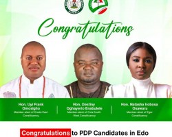 The Edo State Governor, Mr. Godwin Obaseki, has hailed the victory of the Edo State Peoples Democratic Party (PDP) candidates in the supplementary elections conducted by the Independent National Electoral Commission (INEC) on April 15, 2023.