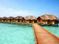 A resort on the Maldives' Gaafu Alifu Atoll: The idyllic islands are enjoying a tourism rebound, thanks in part to Russian travelers.